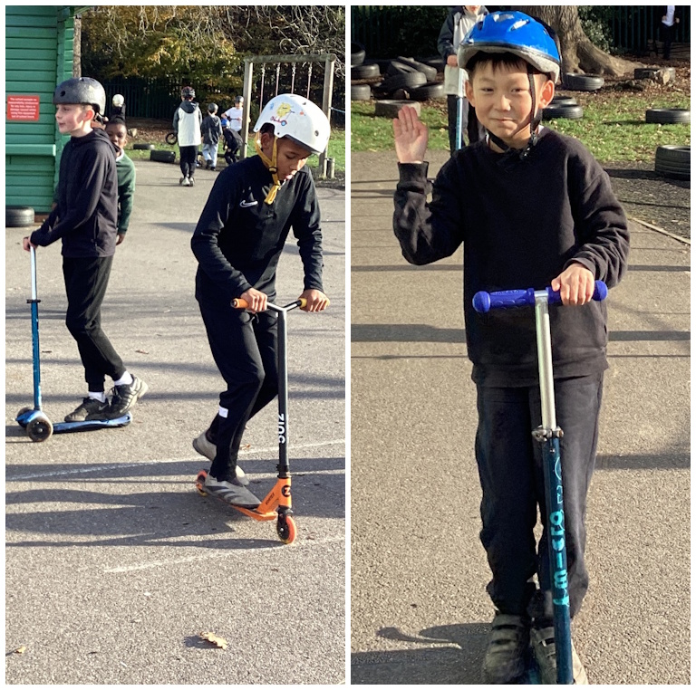 Micro Scooters used in play